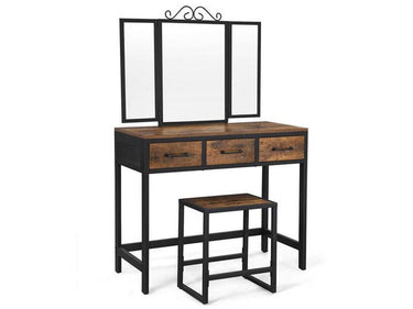 VASAGLE Makeup Vanity with Stool Dressing Table